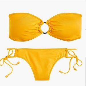 J.Crew Playa Malibu bandeau bikini yellow …